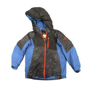 Boys Snozu Blue Black Puffer Jacket Size 6